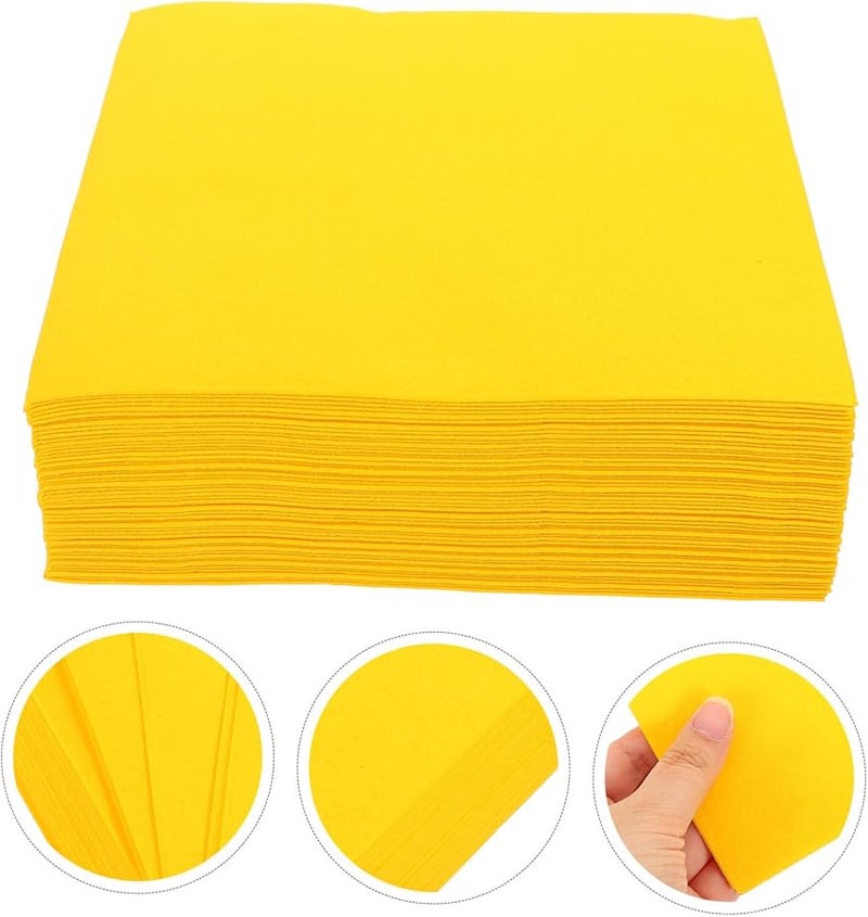 مناديل الحفلات الأنيقة الصفراء 50 قطعة للاستخدام لمرة واحدة لحفلات الزفاف والاستقبال والعشاء للمنزل والمطعم - Image 5